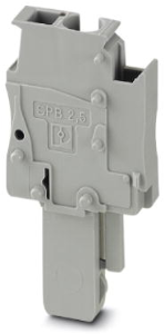 Plug, spring balancer connection, 0.08-4.0 mm², 1 pole, 24 A, 6 kV, gray, 3043161