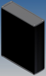 Aluminum Profile enclosure, (L x W x H) 210 x 167 x 53 mm, black (RAL 9004), IP54, TEKAL 42.29