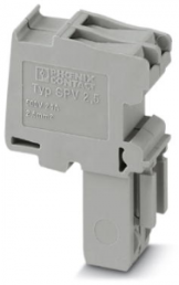 Plug, spring balancer connection, 0.08-4.0 mm², 2 pole, 24 A, 6 kV, gray, 3041723