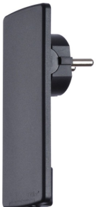 Extra-flat plug EVOline® with 5 mm installation height, black
