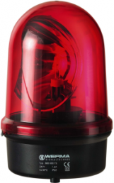 Rotating mirror light, Ø 142 mm, red, 12 VDC, IP65