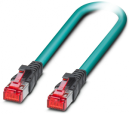 Patch cable, RJ45 plug, straight to RJ45 plug, straight, Cat 6A, S/UTP, PUR, 0.3 m, blue