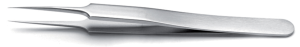 Precision tweezers, uninsulated, stainless steel, 132 mm, 5.S.0