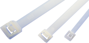 Cable tie internally serrated, releasable, polyamide, (L x W) 340 x 7.6 mm, bundle-Ø 16 to 90 mm, natural, -40 to 85 °C