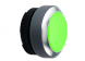 Push button, illuminable, groping, waistband round, green, front ring silver, mounting Ø 22.3 mm, 1.30.270.021/2500