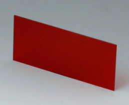 Front/rear panel 35,6x81,9 mm, red/transparent, Acrylic glass, A9108123