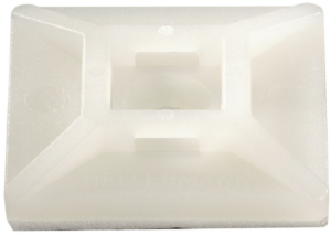 Mounting base, polyamide, natural, self-adhesive, (L x W x H) 29 x 29 x 5.7 mm