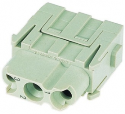 Socket contact insert, 3 pole, unequipped, crimp connection, 09140033103