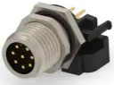 Plug, 8 pole, solder connection, bayonet locking, straight, 5-2172080-2