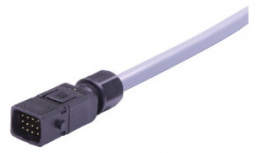 Connection line, 1 m, plug, 12 pole straight to open end, 0.34 mm², 33501400304010