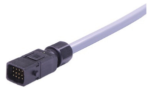 Connection line, 2 m, plug, 12 pole straight to open end, 0.34 mm², 33501400304020