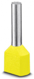 Insulated twin wire end ferrule, 6.0 mm², 25 mm/14 mm long, DIN 46228/4, yellow, 3201013