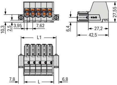 831-3103/107-000 WAGO PCB Connection Systems Image 5