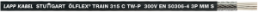 Polymer compound train cable ÖLFLEX TRAIN 315 C TW-P 300V 2 x 1.5 mm², unshielded, black