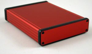 Aluminum enclosure, (L x W x H) 160 x 125 x 31 mm, red, IP54, 1455P1601RD