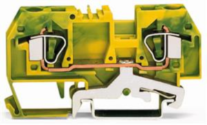 2-wire protective earth terminal, spring-clamp connection, 0.2-6.0 mm², 1 pole, 41 A, 6 kV, yellow/green, 282-907/999-950