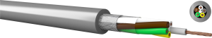 PVC control line LiYCY 1 x 0.75 mm², shielded, gray