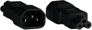 Power adapter IEC C14 to C5, black