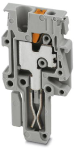 Plug, push-in connection, 0.14-1.5 mm², 1 pole, 17.5 A, 6 kV, gray, 3212688