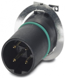 Plug, M12, 4 pole, SMD, screw locking, straight, 1411956