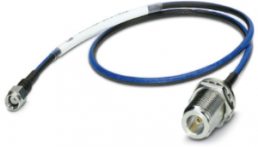 Coaxial Cable, R-SMA plug (straight) to N jack (straight), 50 Ω, EF 316, grommet black, 500 mm, 2701402