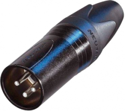 XLR plug, 3 pole, silver-plated, 2.5 mm², AWG 14, metal, NC3MXX-BAG
