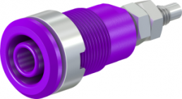 4 mm socket, threaded bolt, mounting Ø 12.2 mm, CAT III, purple, 49.7043-26
