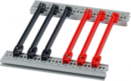 Guide Rail Accessory Type, PC, 160 mm, 2 mm GrooveWidth, Red