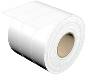 Polyvinyl chloride Label, (L x W) 30 m x 24 mm, white, Roll with 30 pcs