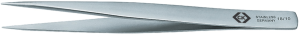 ESD precision tweezers, uninsulated, antimagnetic, stainless steel, 130 mm, T2318