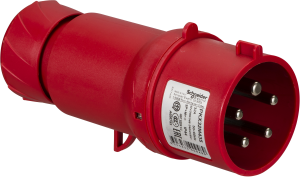 CEE plug, 5 pole, 32 A/380-415 V, red, 6 h, IP44, PKX32M435