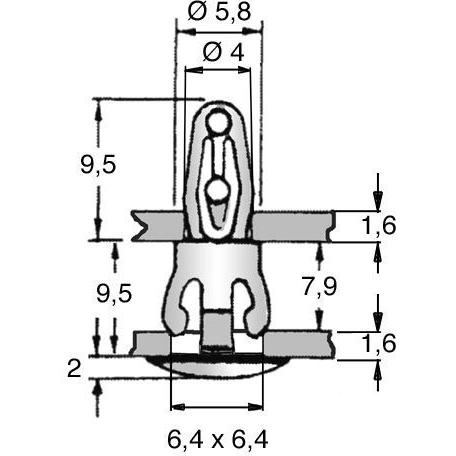 006.81.909 Ettinger PCB Fasteners Image 2