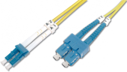 FO patch cable, SC to LC, 10 m, OS2, singlemode 9/125 µm