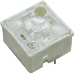 Short-stroke pushbutton, 1 Form A (N/O), 100 mA/35 V AC/DC, unlit , actuator (white, L 0.7 mm), 2.9 N, THT