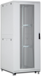 42 HE server cabinet, perforated steel doors, (H x W x D) 2050 x 800 x 1000 mm, IP20, sheet steel, light gray, DN-19 SRV-42U-8-N-1