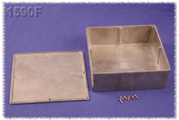 Aluminum die cast enclosure, (L x W x H) 188 x 188 x 67 mm, natural, IP54, 1590F