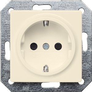 German schuko-style socket, white, 16 A/250 V, Germany, IP20, 5UB1558-0KK