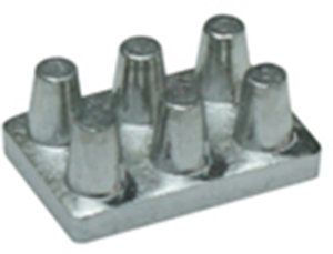Pin heatsink, 18 x 12 x 7.5 mm, 9 to 4.6 K/W, natural aluminum