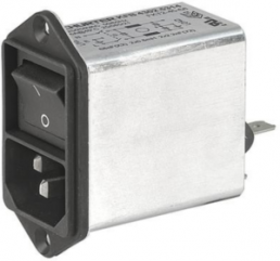 IEC plug C14, 50 to 60 Hz, 1 A, 250 VAC, 10 mH, faston plug 6.3 mm, 4302.5331