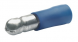 Insulated 5 mm round plug, 1.5 to 2.5 mm², blue