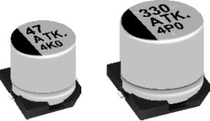 Electrolytic capacitor, 220 µF, 16 V (DC), ±20 %, SMD, Ø 8 mm