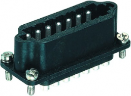 Socket contact insert, 10A, 14 pole, equipped, solder connection, 09700142613
