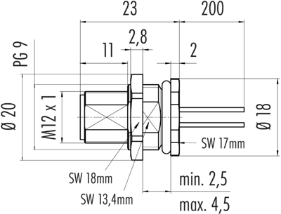 09 3431 116 04 binder Sensor-Actuator Cables Image 2