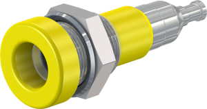 4 mm socket, solder connection, mounting Ø 8.3 mm, yellow, 23.0110-24