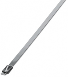 Cable tie, stainless steel, (L x W) 201 x 4.6 mm, bundle-Ø 50 mm, silver, UV resistant, -80 to 538 °C