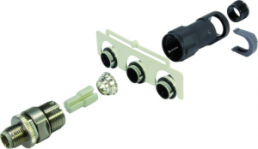 Plug, M12, 4 pole, crimp connection, screw locking, straight, 21038821411