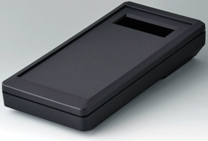 ABS handheld enclosure, (L x W x H) 252 x 121 x 50 mm, black (RAL 9005), IP65, A9075219