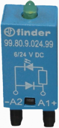 Plug-in module, green, freewheeling diode, 6-24 VDC for switching relay, 99.80.9.024.99