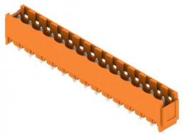 Pin header, 14 pole, pitch 5.08 mm, straight, orange, 1147710000