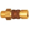 Quick-release coupling, brown, L 45 mm, 35 bar, brass, 107629